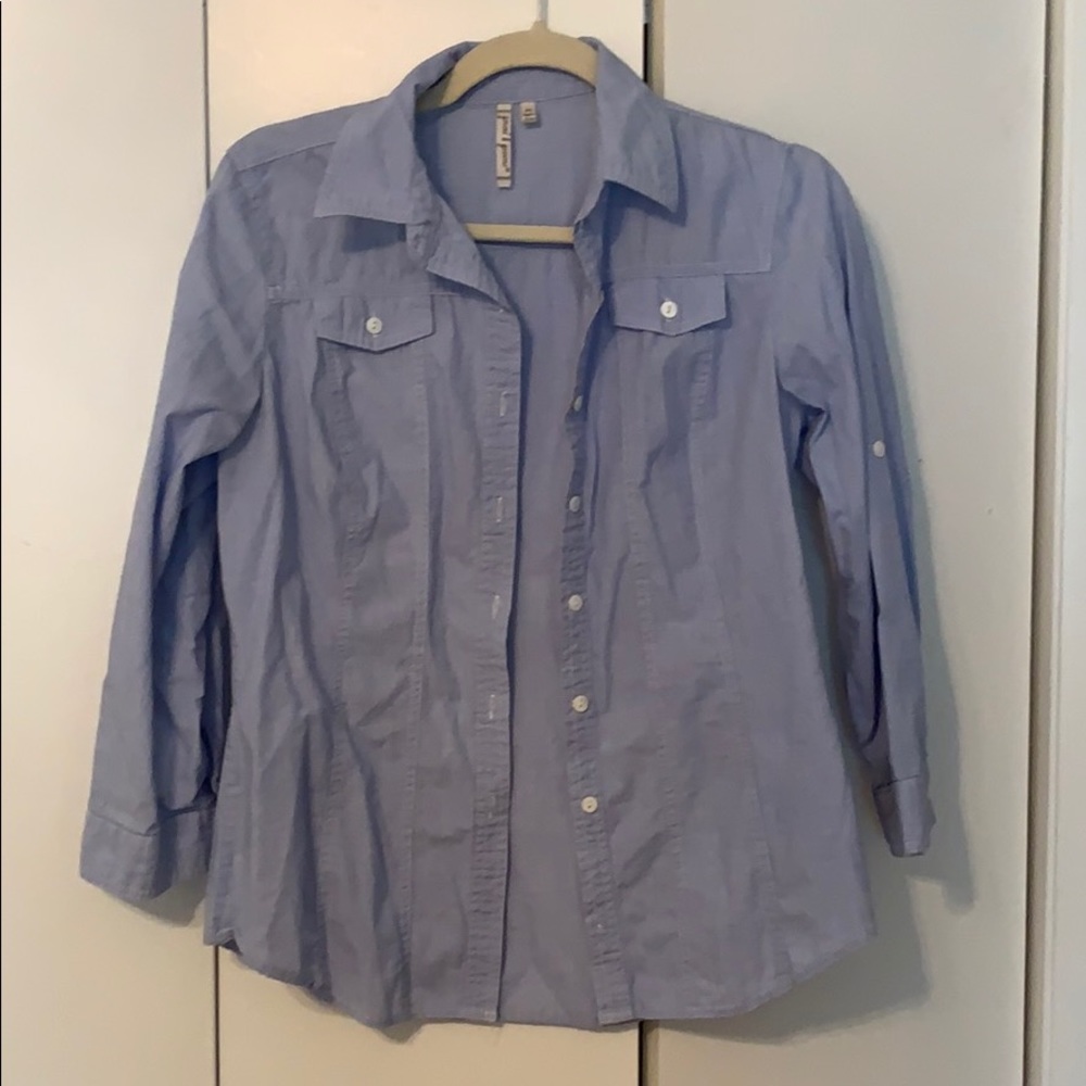 Blue Button Down Shirt - Women’s - M